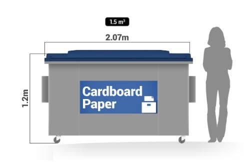 1.5 Cubic Metre Cardboard Bin Service