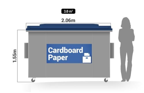 3.0 Cubic Metre Cardboard Bin Service