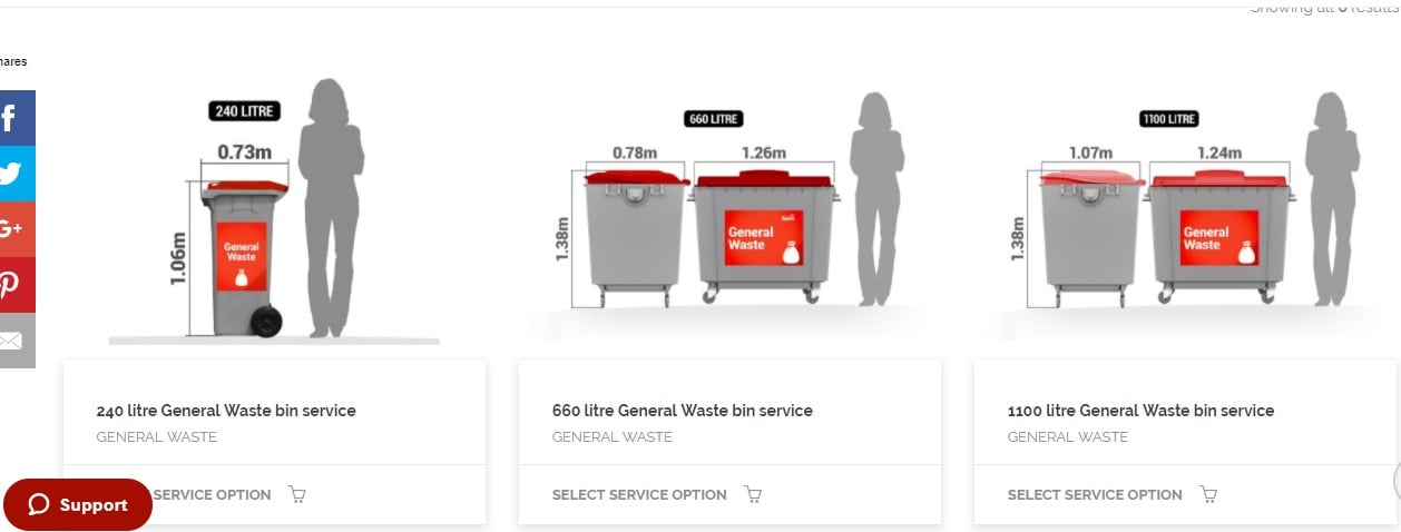 Melbourne bin collection bin options