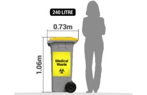 clinical waste bin sizes for Mornington Peninsula bin hire services