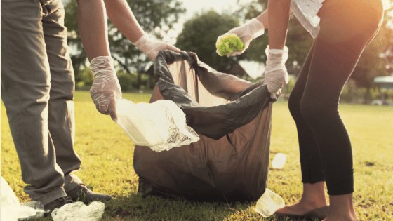 contaminated waste disposal bins