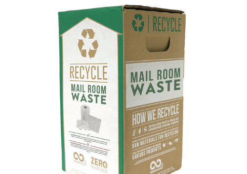 mail room recycling boxes