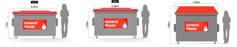 front load bins front lift bins