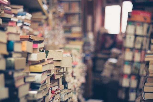 book disposal recycling - stack of books