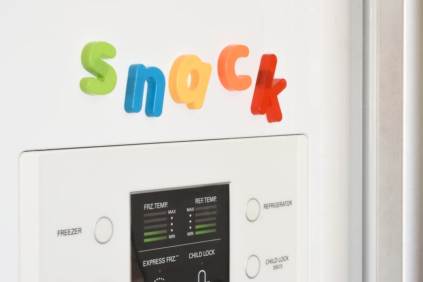 fridge magnets spelled as snack... can they be recycled