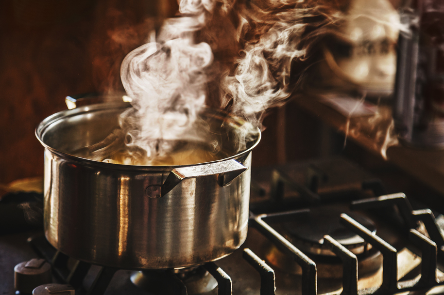 grease trap odour control - a picture of some steam rising on a cooker