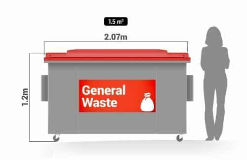 canberra 1.5m rubbish removal bin trash service