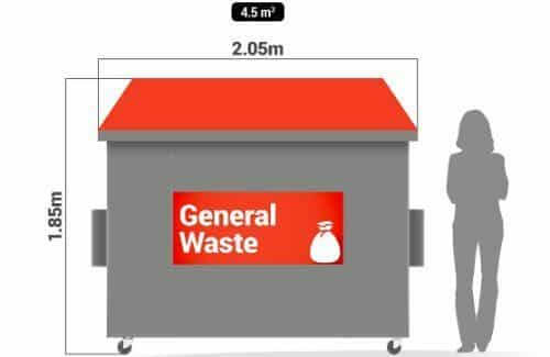 canberra act 4.5m front lift bin hire waste management