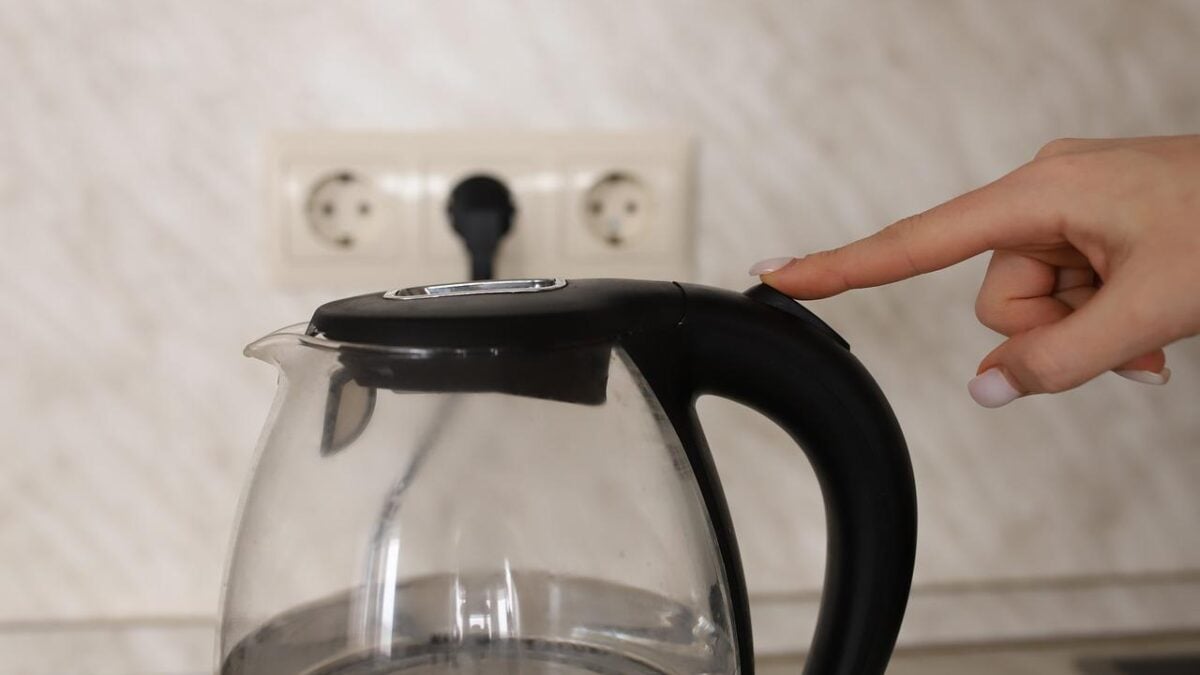 Plastic free glass electric hot sale kettle