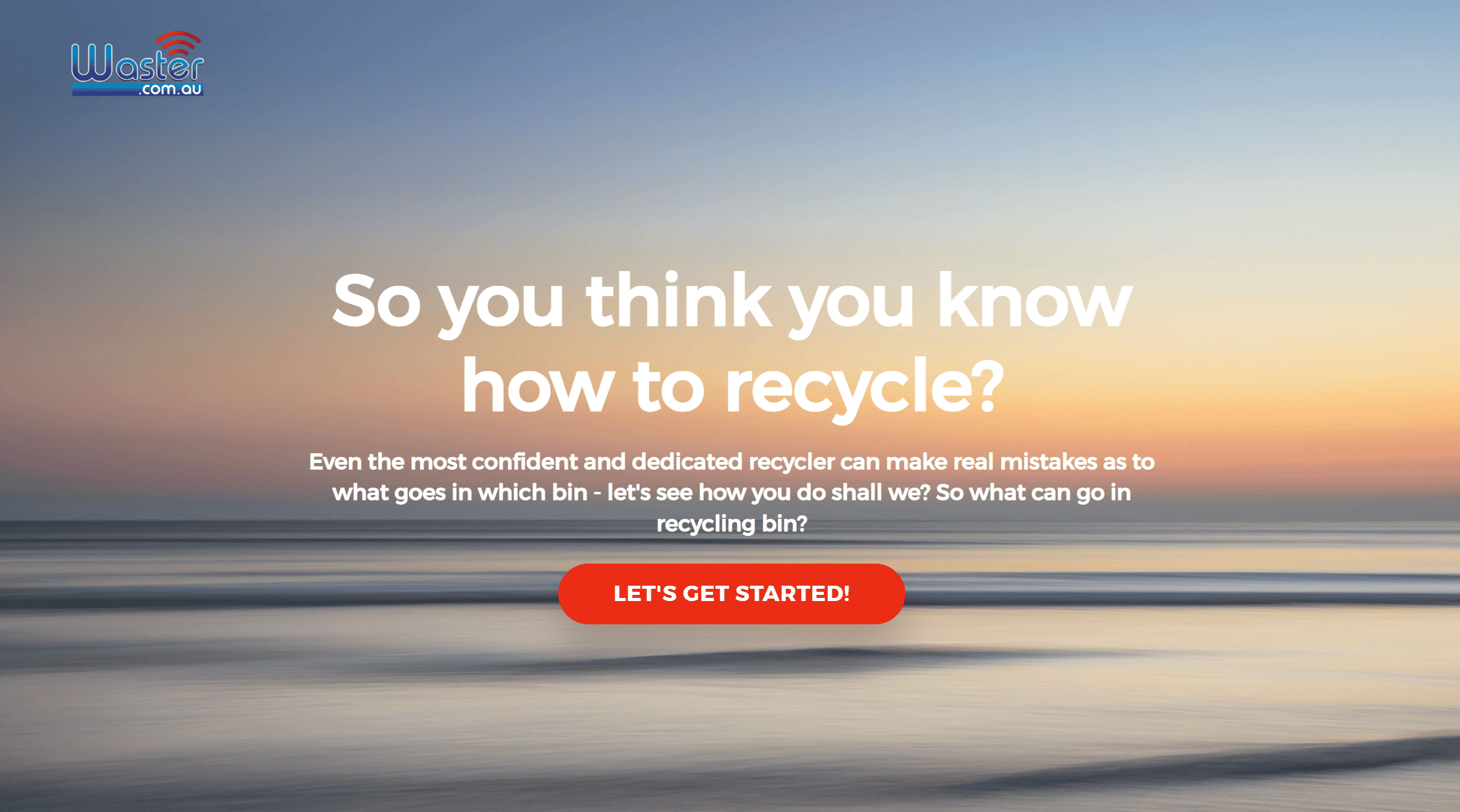 Start Recycling Quiz